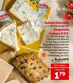 Interspar Galbani Dolcelatte Ca. 33% Fett absolut oder Gorgonzola Cremoso D.O.P. Angebot