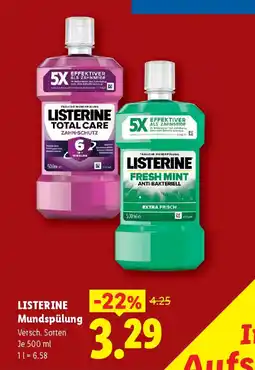 Lidl LISTERINE Mundspülung Angebot