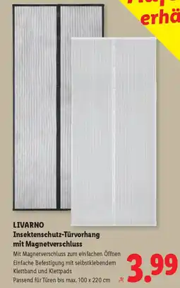 Lidl Livarno insektenschutz-türvorhang mit magnetverschluss Angebot