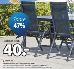 JYSK Jutlandia gartentisch maderup + positionsstuhl lomma Angebot