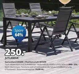 JYSK JUTLANDIA Gartentisch HAGEN Angebot