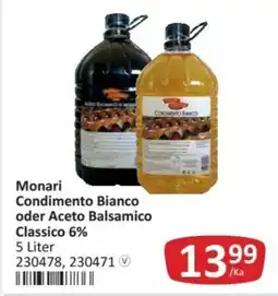 Kastner Monari Condimento Bianco oder Aceto Balsamico Classico 6% Angebot