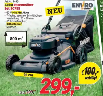 Akku-Rasenmäher Set EG755