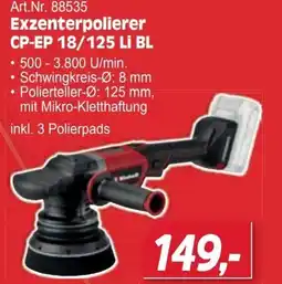 Zgonc Art.nr. 88535 exzenterpolierer cp-ep 18/125 li bl Angebot