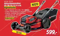 Zgonc Art.Nr. 91435 Akku-Rasenmäher GP-CM 36/52 S LI BL Angebot