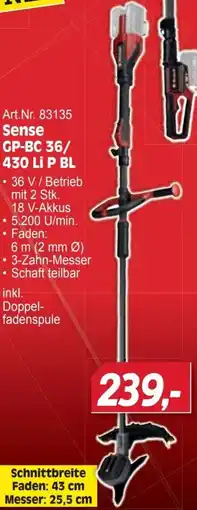 Zgonc Art.nr. 83135 sense gp-bc 36/ 430 li p bl Angebot