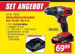 Zgonc Art.Nr. 78035 Akku-Bohrschrauber Set TE-CD 18/2 Li Angebot