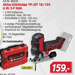 Zgonc Art.Nr. 86435 Akku-Stichsäge TP-JST 18/135 Li BL S-F Solo Angebot