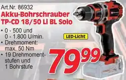 Zgonc Art.Nr. 86932 Akku-Bohrschrauber TP-CD 18/50 Li BL Solo Angebot