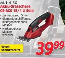 Zgonc Art.Nr. 91732 Akku-Grasschere GE-AGS 18/1 Li Solo Angebot