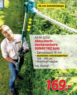 Zgonc Art.Nr. 32537 Akku-Hoch- Heckenschere DUN461WZ Solo Angebot