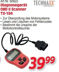Zgonc Art Nr. 60922 Diagnosegerät OBD II Scanner Angebot