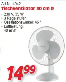 Zgonc Art.Nr. 4042 Tischventilator 30 cm Ø Angebot
