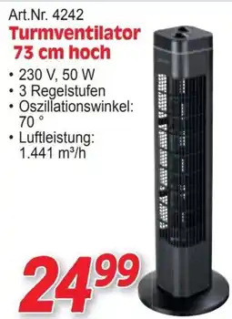 Zgonc Art.Nr. 4242 Turmventilator 73 cm hoch Angebot