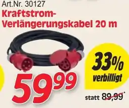 Zgonc Art.Nr. 30127 Kraftstrom- Verlängerungskabel 20 m Angebot