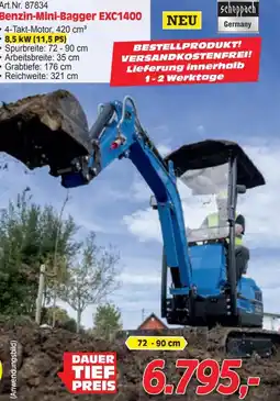 Zgonc Art.Nr. 87834 Benzin-Mini-Bagger EXC1400 Angebot