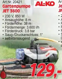Zgonc Art.Nr. 20421 Gartenpumpe JET 3600 Angebot