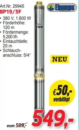 Zgonc Art.Nr. 29945 BP19/3F Angebot