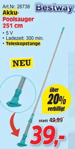 Zgonc Art.Nr. 26738 Bestway Akku- Poolsauger 251 cm Angebot
