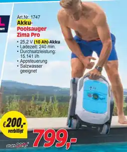 Zgonc Akku- Poolsauger Zima Pro Angebot