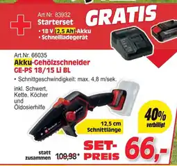 Zgonc Art.Nr. 83932 Akku-Gehölzschneider GE-PS 18/15 LI BL Angebot