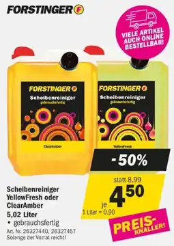 Forstinger Scheibenreiniger YellowFresh oder ClearAmber Angebot