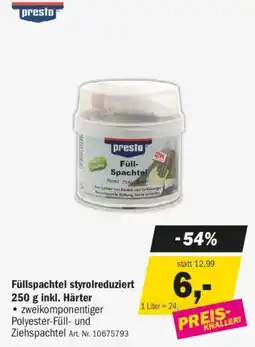 Forstinger Füllspachtel styrolreduziert inkl. Härter Angebot