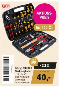 Forstinger 58-tlg. TECHNIC Werkzeugkoffer Angebot