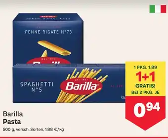 MPreis Barilla Pasta Angebot