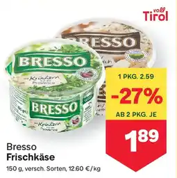 MPreis Bresso Frischkäse Angebot