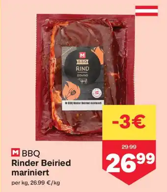 MPreis BBQ Rinder Beiried mariniert Angebot