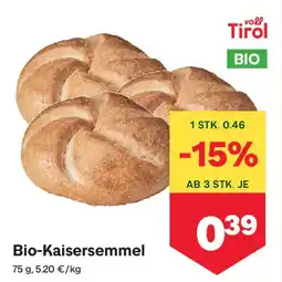 MPreis Bio-Kaisersemmel Angebot