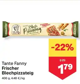 MPreis Tante Fanny Frischer Blechpizzateig Angebot
