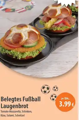 MPreis Belegtes Fußball Laugenbrot Angebot