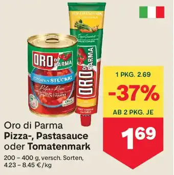 MPreis Oro di Parma Pizza-, Pastasauce oder Tomatenmark Angebot