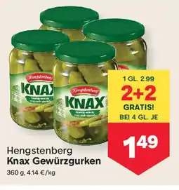 MPreis Hengstenberg Knax Gewürzgurken Angebot