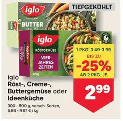 MPreis iglo Röst-, Creme-, Buttergemüse oder Ideenküche Angebot