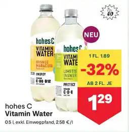 MPreis hohes C Vitamin Water Angebot