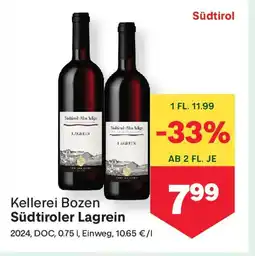 MPreis Kellerei Bozen Südtiroler Lagrein Angebot