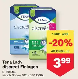 MPreis Tena Lady discreet Einlagen Angebot