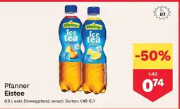 MPreis Pfanner Eistee Angebot