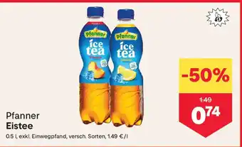 MPreis Pfanner Eistee Angebot