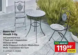 Lagerhaus Bistro-Set Mosaik 3-tlg. Angebot