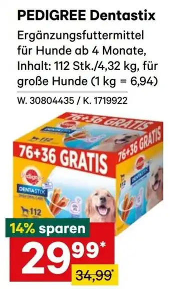 Lagerhaus PEDIGREE Dentastix Angebot