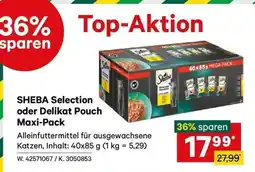 Lagerhaus SHEBA Selection oder Delikat Pouch Maxi-Pack Angebot