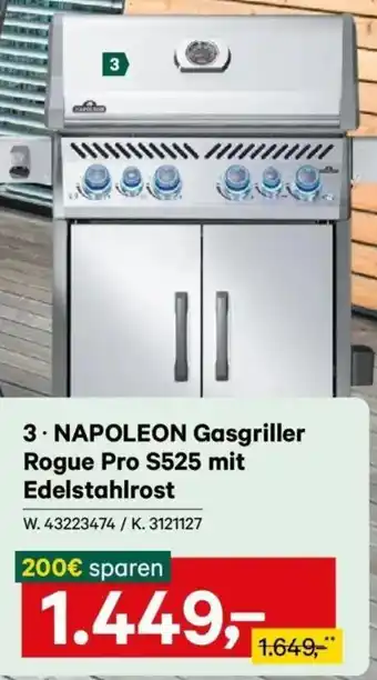 Napoleon gasgriller rogue pro s525 mit edelstahlrost