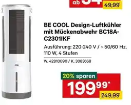 Lagerhaus BE COOL Design-Luftkühler mit Mückenabwehr BC18A- C23011KF Angebot