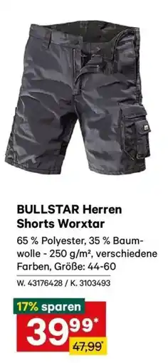 Lagerhaus BULLSTAR Herren Shorts Worxtar Angebot