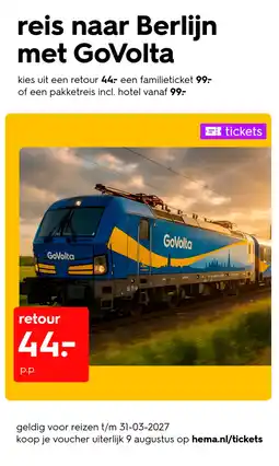 HEMA Reis naar berlijn met govolta Angebot