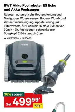 Lagerhaus Bwt akku poolroboter es echo und akku poolsauger Angebot
